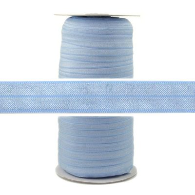 100 Yard Spool-Fold Over Elastic-Misty Blue-5/8in Wide-FOE-Headband-Girl-Baby 