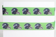 SEATTLE SEAHAWKS 7/8" GROSGRAIN RIBBON 1,3,5,10 YARDS FOOTBALL SHIP FROM USA