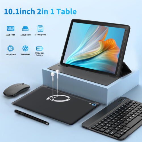 AEEZO 10.1'' Android 14 Tablets HD Touchscreen Octa-Core 10+128GB Dual Camera - Picture 4 of 7