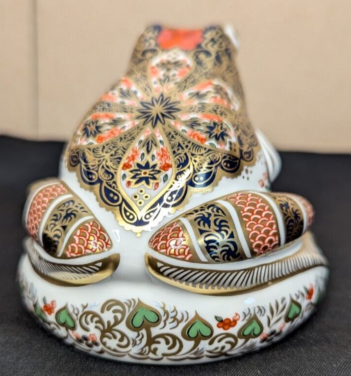 Royal Crown Derby OLD IMARI FROG Paperweight Ltd Edition
