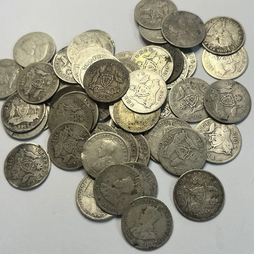 1915 Threepence Coin - Average Circulated - SCARCE George V Silver Predecimal - Picture 2 of 6