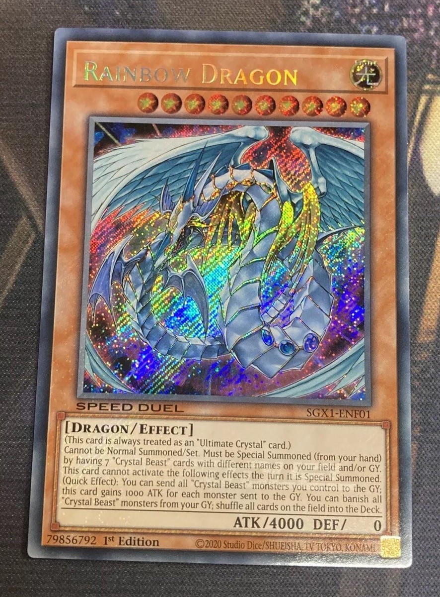 Yugioh- Rainbow Dragon - Secret Rare Holographic 1st Edition