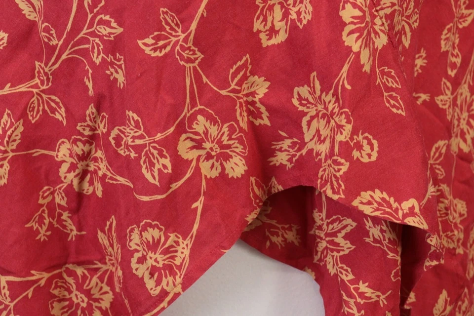 Cárdigan LAUREN RALPH LAUREN Rojo Floral Seda Lino Capa Talla 8 Foto 3 de 4