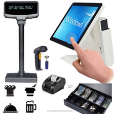 FULL System POS ALL IN ONE Touch Screen Pole Client Restaurant Retail Pizza
