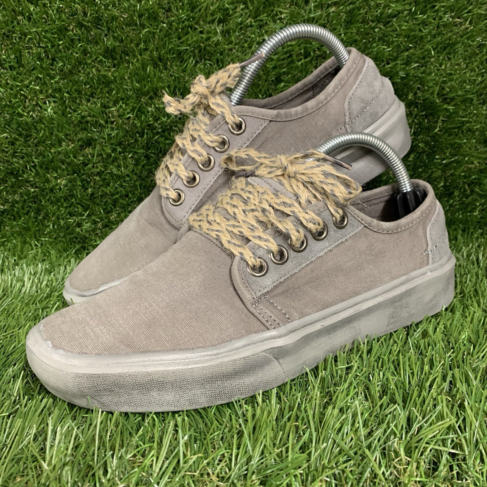 Hey Dude Entrenadores Para Hombres Reino Unido 7 Gris Buster Patín Lavado Ligero Suela de Espuma