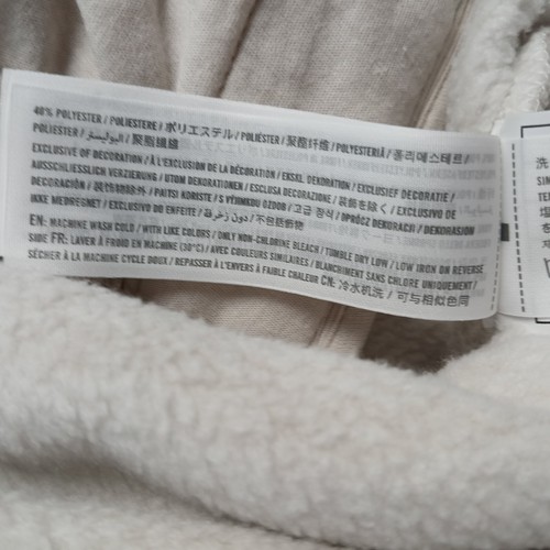 Abercrombie & Fitch Womens Fleece Quilted Snap Pull-on Jacket Size L Ivory NWT - Picture 15 of 17