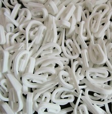 CURTAIN HOOKS FOR CURTAINS WITH HEADER TAPE WHITE PLASTIC NYLON - NEW