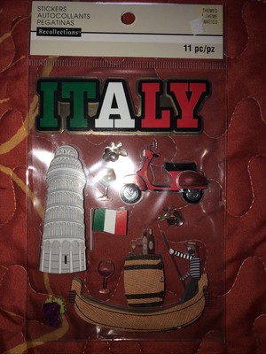 Italy Travel Scrapbooking Stickers Recollections NEW Dimensional
