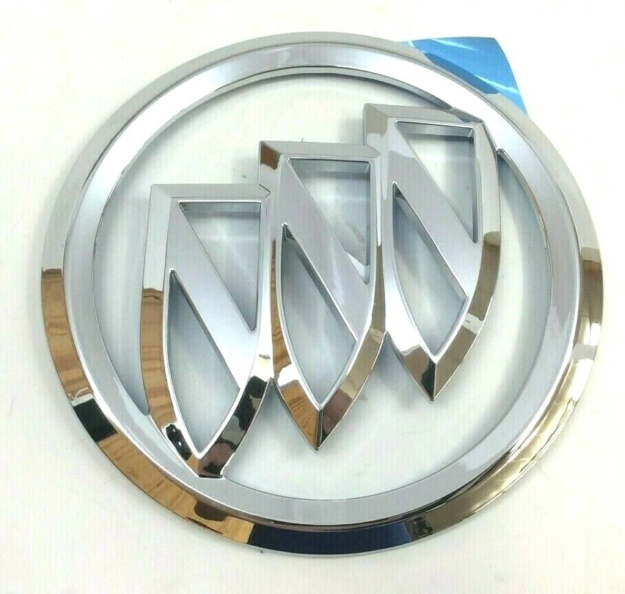 Buick Enclave 2008-2017 puerta levadiza trasera escotilla cromo Trishield emblema insignia OEM Foto 2 de 4