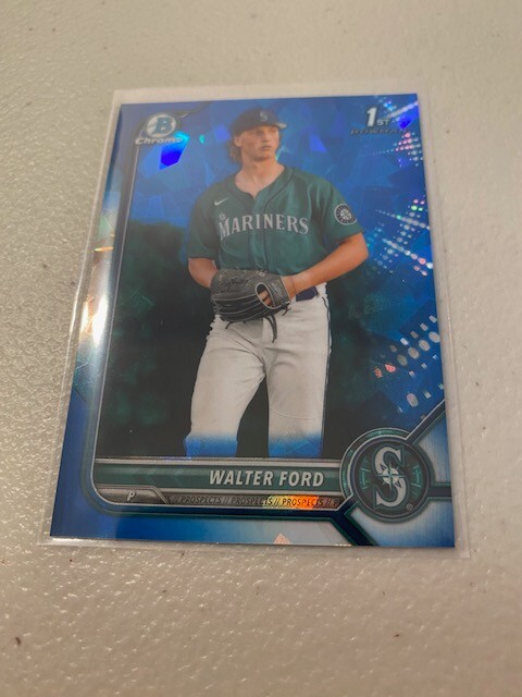 2022 Bowman Draft Sapphire WALTER FORD #BDC-187 1st Base Refractor Seattle