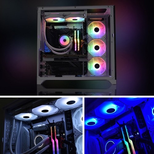 Silent Colorful Lighting Radiator 12cm 3 Pin ARGB CPU Fan for IDCOOLING XF-12025 - Afbeelding 2 van 9