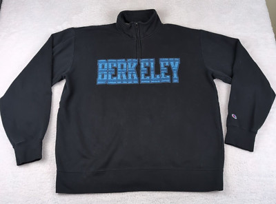 Cal Berkeley Quarter Zip Mens XL Champion Blue Pullover Sweatshirt