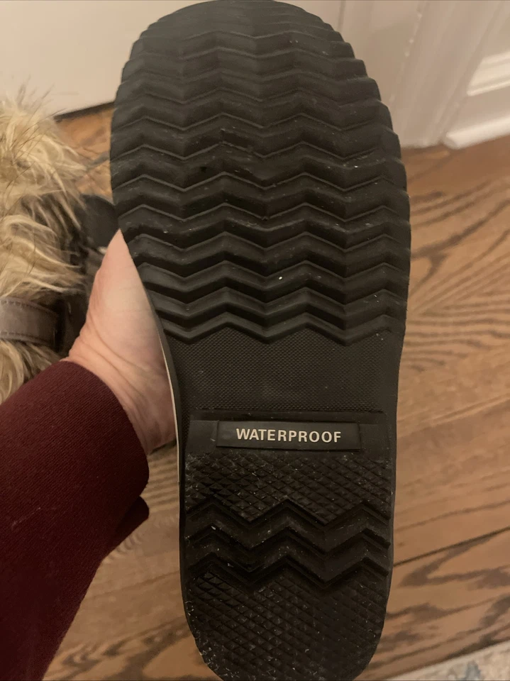 Sorel Joan of Arctic Snow Gray Waterproof Leather Women's Boots SZ 8.5 - Image 3 of 4