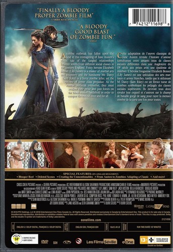 Pride and Prejudice + Zombies - Lily James, Sam Riley, Bella Heathcote New DVD - Picture 2 of 2