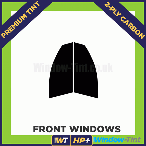 Per Dodge Avenger 4 porte 2008-2011 carbonio pretagliato tinta finestrino anteriore premium hp+ - Foto 2 di 10