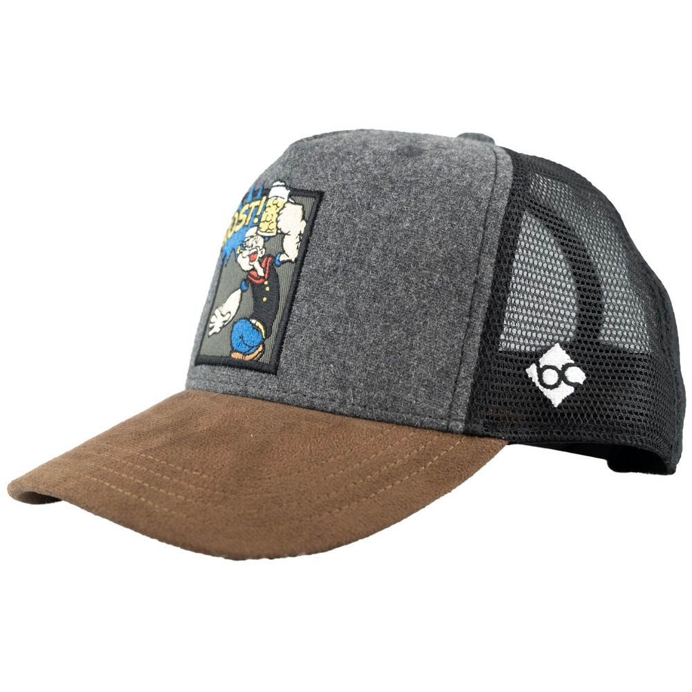 Bavarian Popeye embroidered mesh trucker baseball cap with curved brim