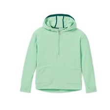 Girls' Fleece 1/4 Zip Sweatshirt Size XS 4/5 Mint Green- All in Motion