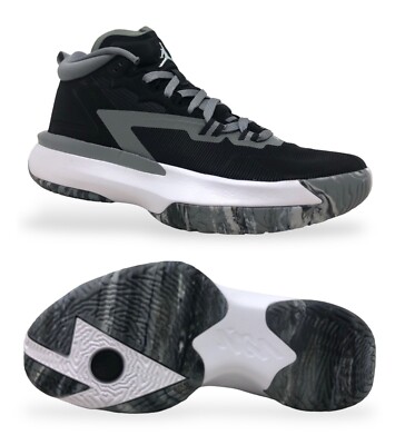 Jordan Zion 1 TB Mens Basketball Shoes Black/White-Smoke Grey DC4208 001 (NEW)