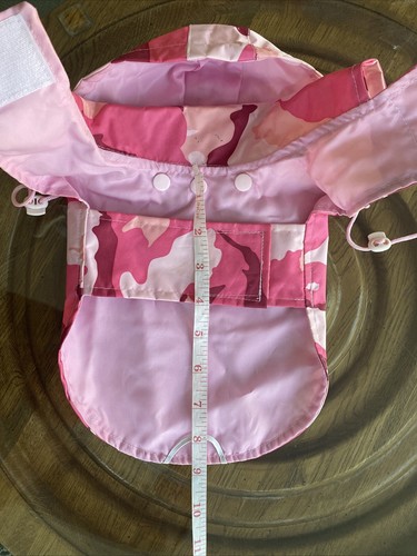 Casual Canine Pink Camo Dog Rain Jacket Adjustable X-small Teacup Small Dog Size - Picture 6 of 9