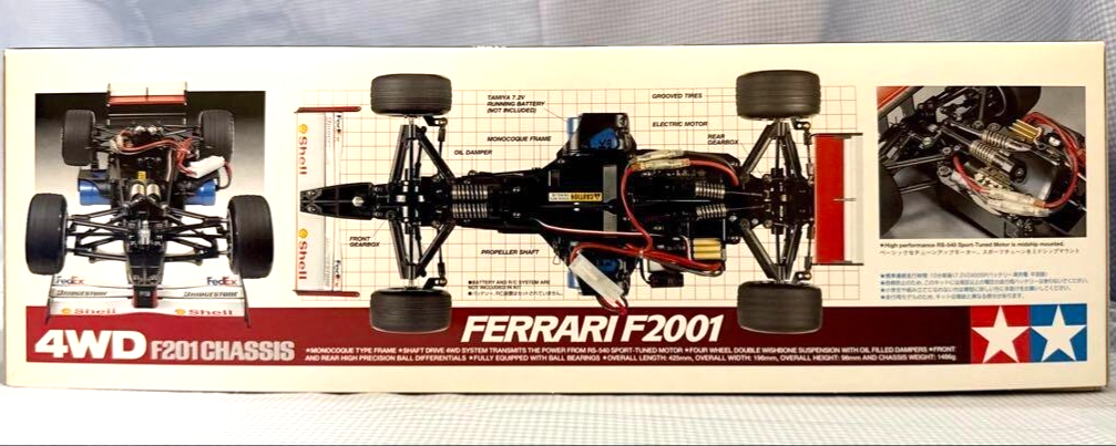 TAMIYA 1/10 FERRARI F2001 F201 Chassis with RS-540 Sport