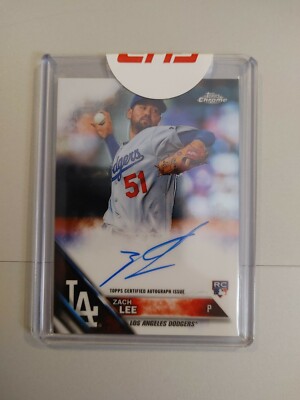 2016 Topps Chrome Rookie Autographs Los Angeles Dodgers Zach Lee