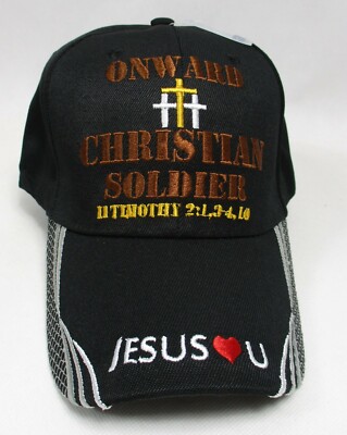 Onward Christian Soldier Cap Hat Christian Jesus God Religious