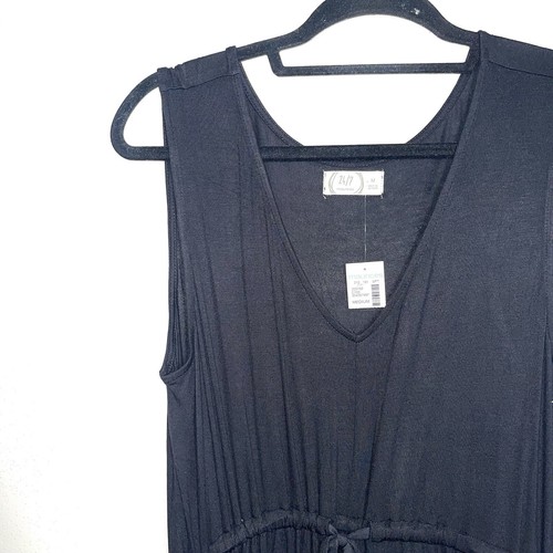Maurices NWT 24/7 Black V-neck Wide Leg Cropped Jumpsuit Medium Women’s - Picture 4 of 12
