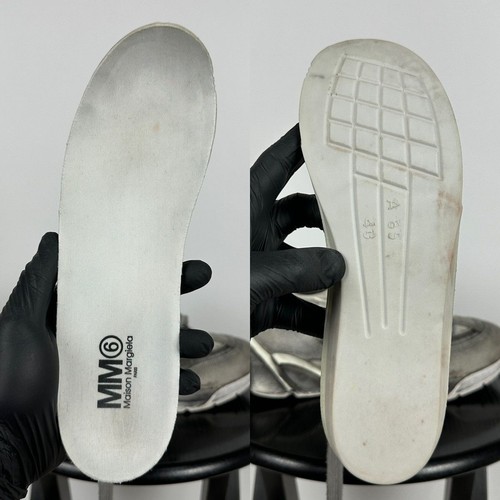 Men's MM6 Maison Margiela Gray Leather Sneakers Size 39 EUR - Picture 20 of 24