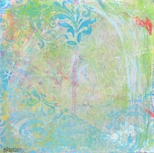 Abstract Painting on Paper, Numeric Painting, Acrylic Painting, Modern Painting