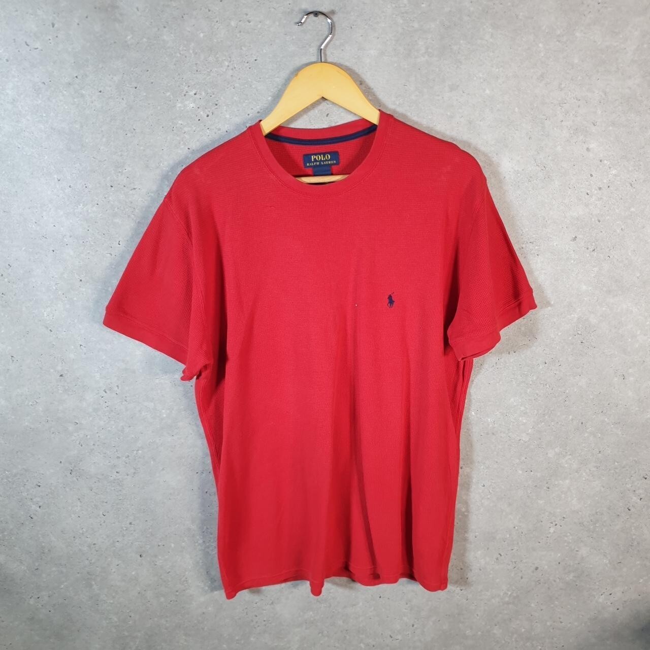 Polo Ralph Lauren vintage uomo grande rossa ricamata vestibilità classica pony