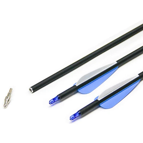 12PK Archery 30" Carbon Arrows SP500 Hunting Arrowheads for Compound Recurve Bow - Picture 11 of 19