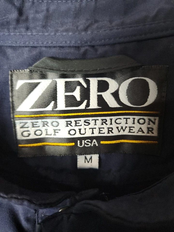 Zero Restriction USA Men M Blue Pullover Golf Sports Jacket Made in USA - Image 3 of 4