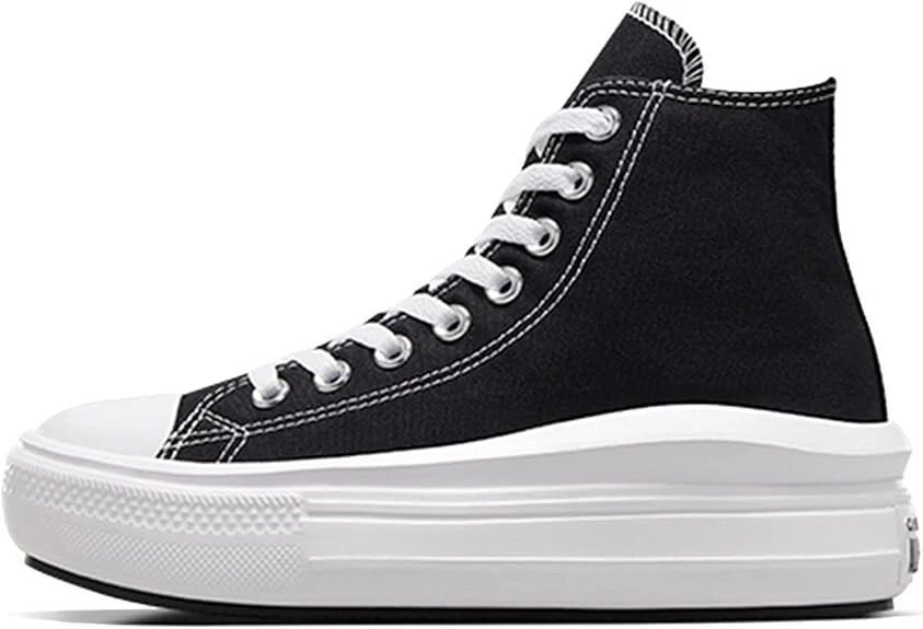 Converse Donna CTAS Move HI Nero Naturale Avorio Bianco 568497C US 8 EU 39