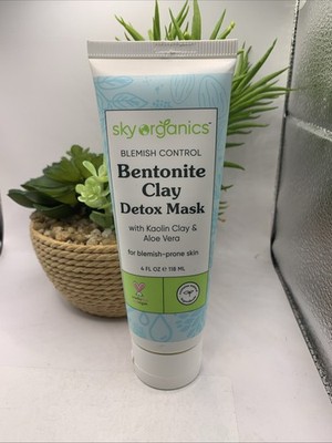 Sky Organics Blemish Control Bentonite Clay Detox Mask for Face to Detoxify