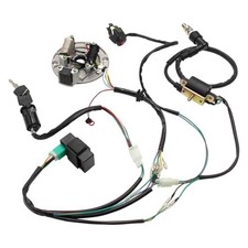Kick Start Engine Wire Wiring Harness Loom Ignition Coil CDI Stator for