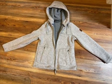 Free Country Hooded Hoodie  Zip Jacket Size Medium Fleece Lined Hooded