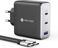 Novoo 120W Usb C LadegeräT Gan Ⅲ 3-Port Usb C Netzteil SchnellladegeräT Mit 1 Pd