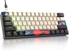 60 Mechanical Keyboard, 61 Keys, Carbon/61, Red Switch, RGB, Wired, Gaming