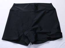 Hapari Women's High-Waist Tummy-Tuk Mid-Length Shorts IW4 Black Large