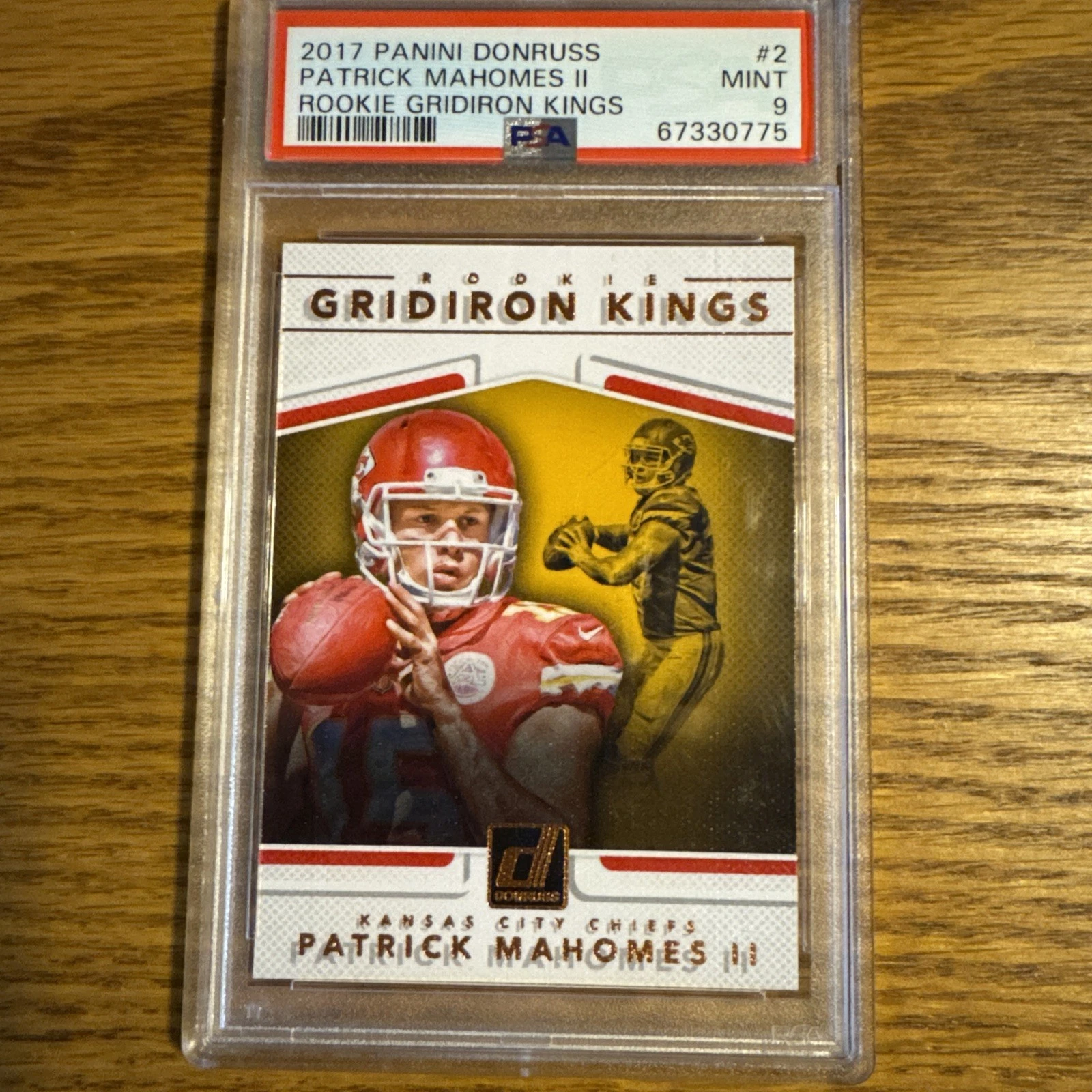 Patrick Mahomes trading card