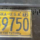 1971 1972 AK Alaska LT 69750  License Plate North To The Future — photo 2