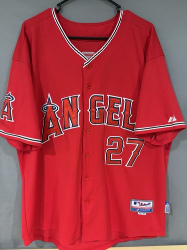 Mike Trout Men's Majestic Size 52 Cool Base Los Angeles Angels Stitched Jersey!