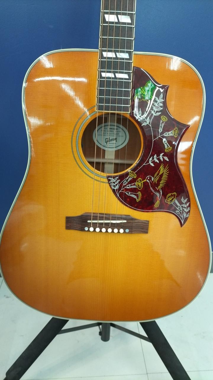 GIBSON HUMMINGBIRD Acoustic-Electric Guitar w/ Case Rare Tested Japan TB03 28.0