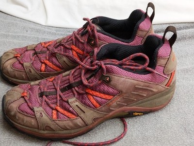 Merrell Huckleberry Shoes Womens 9 40 Purple Mesh Hiking Vibram Sneakers J37090
