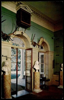 Monticello Thomas Jefferson Entrance Hall 7-Day Clock Postcard