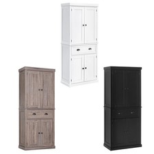 HOMCOM 72" Kitchen Pantry Storage Cabinet with 4 Doors 3 Adjustable Shelves