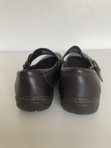 BOC Born Dark Brown Leather Chunky Flat Mary Janes With Buckle Size 5 - Picture 6 of 23