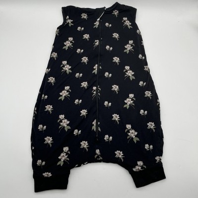 Kyte Bag Sleep Bag Walker Wearable Blanket Double Zip Black Floral Print Size M