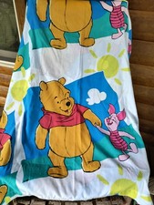 Disney Winnie Pooh Piglet Top Sheet, Curtain, Fabric - 64" x 96" - Made in USA