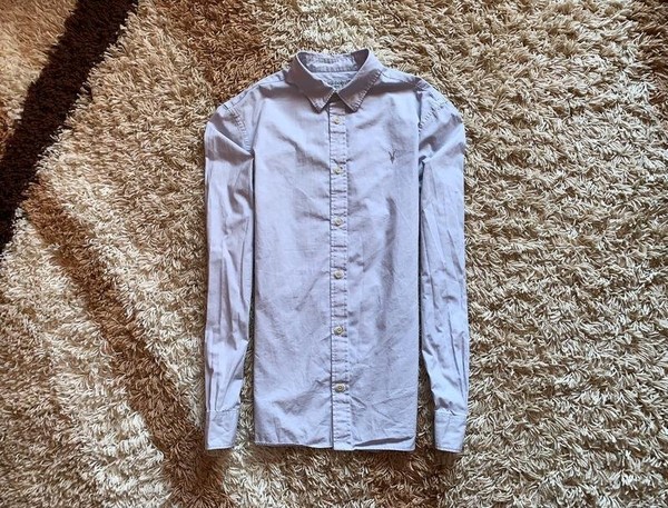 Men AllSaints Shirt Grey 36 / S / 44 #4VZ9